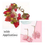 Crafans 360Pcs Acrylic Maple Leaf Pendants 12 Colors Transparent Frosted Leaf Charms Plant Tree Leaves Beads Charms for Autumn Crafts Jewelry Making - color: 12 Colors