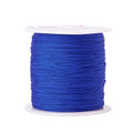 Pandahall 150 Yards Nylon Beading Cord 0.5mm Braided Nylon Thread String Chinese Knotting Cord with Plastic Spool for DIY Craft Jewelry Making (Blue)