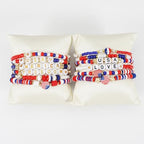 Twinfree Bohemia Beaded Bracelet for Women, Polymer Clay Stretch Bracelets - color: color 1