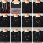 Twist Chain Necklace - Stainless Steel Rope Jewelry for Men & Women - size: 18 Inches, style: 1.5 mm width