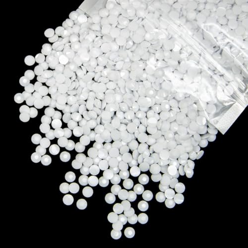 qiipii 1550PCS 5mm White Resin Rhinestones for Crafting Pure White Flatback Jelly Resin Stones Bulk SS20 Non-Hotfix Diamonds Gems Charms for Nails Face Eyes Makeup Body Mug Tumblers Bottles DIY Crafts - color: Pure White, size: 5mm Bulk