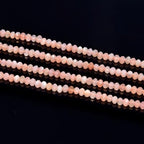 Adabele 15 Inch Natural Pink Moonstone Healing Gemstone 4mm x 3mm Tiny Small Faceted Round Rondelle Loose Beads Stone Spacer (170-180pcs) for Craft Jewelry Making GK-B6 - color: Pink Moonstone, size: 4mm x 3mm - 15 inch/1 strand
