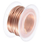 uxcell Soft Copper Wire (12 Gauge, 16.4 FT), 99.9% Pure Bare Copper Wire 2mm Solid Craft Wire for DIY Crafting Gardening Decoration (5Meter) - size: 12 Gauge x 16.4 FT