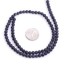 4mm Blue Sandstone Frosted Matte Unpolished Round Spacer Beads for Jewelry Making Strand 15 inch - color: Blue Sandstone, size: 4mm