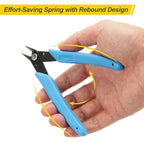HARFINGTON 5" Flush Cut Pliers Small Precision Wire Cutter Side Cutter Diagonal Cutting Pliers for Jewelry Model Electronic 3D Print, Light Blue - color: Light Blue