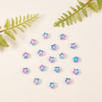 UR URLIFEHALL 100 Pcs Spray Painted Glass Star Beads with Gold Foil Drilled Glass Beads for Earring Bracelet Necklace Jewelry DIY Making - color: 100pcs-8x8.5x4mm-colorful star glass beads