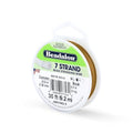 Beadalon 7 Strand Stainless Steel Bead Stringing Wire, 0.012 in / 0.30 mm, Satin Gold, 30 ft / 9.2 m - color: Satin Gold, style: .012 in / 0.30 mm , 30 ft / 9.2 m