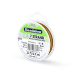 Beadalon 7 Strand Stainless Steel Bead Stringing Wire, 0.012 in / 0.30 mm, Satin Gold, 30 ft / 9.2 m - color: Satin Gold, style: .012 in / 0.30 mm , 30 ft / 9.2 m