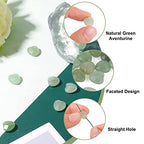 Fashewelry 18pcs Faceted Heart Natural Green Aventurine Stone Beads Tumbled Chakra Gemstone Beads Crystal Healing Drilled Loose Beads for Earring Bracelet Necklace Jewelry Making - color: Green Aventurine