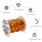 8 Gauge Aluminum Craft Wire, 3mm Jewelry Wire for Jewelry Making Supplies and DIY Metal Craft Art (Golden Yellow, 32 Feet) - color: Golden Yellow, size: 8Gauge 32FT