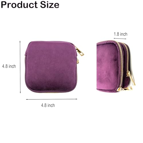 Double Layer Travel Jewelry Case, Small Soft Velvet Jewelry Organizer Pouch for Necklaces Earrings Rings Bracelets, Portable Travel Jewelry Storage Box for Women