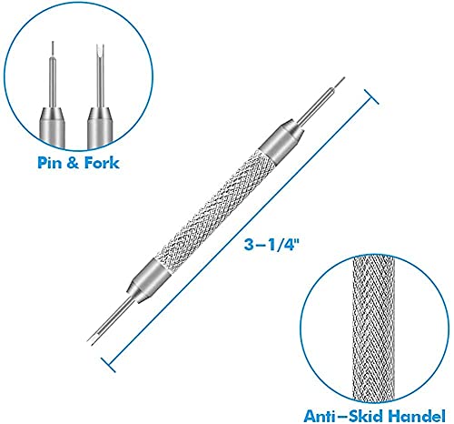 Selizo Spring Bar Tool Watch Link Remover Tool Kit with Instruction Manual Watch Band Tool Link Pin Removal for Watch Repair Band Adjustment Replacement Sizing