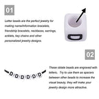 FASHEWELRY 300Pcs Cube White Acrylic Letter Beads 6x6mm Letter D Alphabet Beads for DIY Bracelet Necklace Jewelry Making - color: Letter D, size: 6x6x6mm