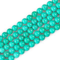 Natural Gemstone Round Loose Beads for Jewelry Making DIY Crystal Energy Healing 1 Strand 15" (Green Turquoise, 4mm (15"/Strand)) - color: Green Turquoise, size: 4mm (15"/Strand)