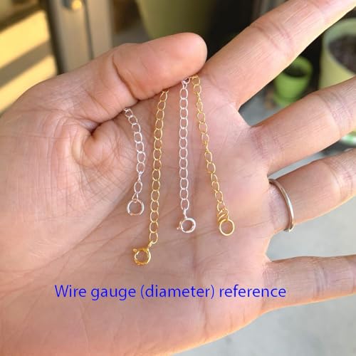 1 Set (3pcs) Adabele Authentic 925 Sterling Silver Chain Extender Clasp Removable Adjustable 2" 4" 6 inch Cable Chain Extension for Necklace Bracelet Anklet Jewelry Making SS274-246 - color: Silver, size: Silver Set - 2" 4" 6"