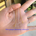 1pc Adabele Real Yellow Gold Plated Sterling Silver Chain Extender Clasp Removable Adjustable 6 inch Cable Chain Extension for Necklace Bracelet Anklet Jewelry Making SS279-6 - color: Gold, size: 6 inch - 1pc