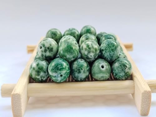Stone Beads 6mm 140pcs Green Spot Jasper Beads Round Loose Gemstones Beads for Bracelet Necklace Jewelry Making (6mm, 60606 Green Spot Jasper) - color: Green Spot Jasper Beads, size: 6mm