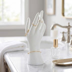 Okllen 4 Pack Female Mannequin Hand, Hand Ring Display Stand Jewelry Organizer Bracelet Bangle Necklace Holder for Hand Chain, Finger Ring, Glove, White & Black, Right Hands