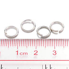 KISSITTY About 360pcs/50g Platinum Plated Brass Open Jump Rings 8x1mm Round Chainmail Jewelry Making Connectors - color: Platinum#8mm