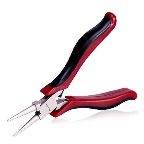 SPEEDWOX Micro Round Nose Pliers 4.5 Inches Wire Looping Small Fine Pliers Ultra Tapered Jaw Precision Needle Nose Pliers with Spring Mini Functional Jewelry Making Tool Craft Beading - style: Round Nose Pliers