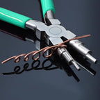 2 pcs Jewelry Pliers Set, Include: 6-Inch 6-Step Bail Making & Nylon Jaw Pliers for Wire Wrapping - style: green