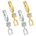 Foldover Clasp Extender Foldover Extension Jewelry Clasps 4Pcs Gold Silver Plated Fold Over Clasp Necklace Extension Clasps Metal Bracelets Extenders Small Fastener for Women Jewelry Making Repair Kit