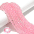 AD Beads Natural Gemstone Diamond-Cut Micro-Faceted Round Tiny 4mm Small Round for DIY Necklace Jewelry Making Beads (Rose Quartz) - color: Rose Quartz
