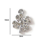 16-Pcs Crystal Jewelry Making Charms Silver Pendant Charm For Women Making Jewelry Crafts Rhinestone Charms - color: Grass