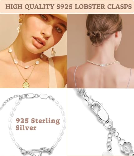 Dailyacc 925 Sterling Silver Lobster Clasp with Closed Jump Rings Gold Necklace Clasps and Closures for Jewelry Bracelet Extender,Made in Italy - color: 6pcs Silver, size: 0.39IN/10MM