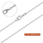 Hecila 20 Pack Necklace Chains Bulks Stainless Steel Necklace Chain with Lobster Clasps for Jewelry Making Silver Chain Necklaces 1.5mm Thin Cable Chains for Necklaces Pendants Making Supplies