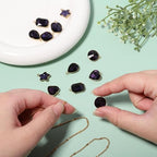Song Xi Red Shape Random Charms For Jewelry Making Clear Crystal Charms Pendants Bracelets Necklace Earrings Bulk Keychain Arts And Crafts Diy Birthday Gifts For Women AB Color 12pcs - color: Random Shapes - Deep Purple