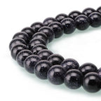 180pcs Adabele Blue Goldstone Sandstone Gemstone 4mm (0.16 Inch) Small Round Beads Gem Stone Spacer for DIY Craft Jewelry Making GS6-4 - color: Blue Goldstone/Imitated Sandstone, size: 4mm (180pcs/2 strands)