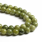 6mm 60pcs Natural Stone Chinese Green Jade Loose Beads for Jewelry Making DIY Bracelet Necklace 1 Strand - color: Chinese Green Jade, size: 6mm