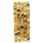 BEADIA Natural Yellow Opal Beads 4x2mm 120pcs Faceted Rondelle Loose Semi Gemstone Beads for Jewelry Making Design - color: Yellow Opal