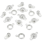UNICRAFTALE 12 Sets Stainless Steel Snap Clasps Small Silver Snap Button Ball & Socket Snaps Clasps Fastener Clasp Connector Round Snaps Button Clasp for DIY Bracelets Jewelry Making - color: Silver