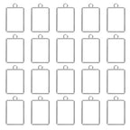 uxcell 25Pcs Alloy Open Bezel Pendants, Rectangular Hollow Frame Pendant Geometric Open Back Frame Pendant for Resin Jewelry Making Earrings Necklace Bracelet DIY, Silver Tone - color: Silver Tone, size: 1.32 x 0.83 inch
