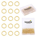 BEADIA 14K Gold Plated Jump Rings Non Tarnish 5mm 400pcs for Jewelry Making Findings - color: 14K Gold, size: 0.7x5mm