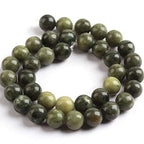 Natural Stone Beads 8mm Green Jade Polished Round Smooth Gemstone Beads for Jewelry Making Adults 15 Inch(Green Jade,8mm) - color: Green Jade, size: 8mm