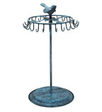 Bird Rotating Necklace Holder Bracelet Stand/Jewelry Organizer/Jewelry Tree, Turquoise - color: Turquoise