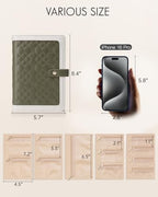 VLANDO Travel Jewelry Organizer Case,Mom Gifts from Daughter,Jewelry Storage Book Ring Binder with Clear Zipper Velvet Jewelry Pouch Bag,Travel Essentials for Rings,Necklace,Earrings-Olive Green - color: 03.Olive Green