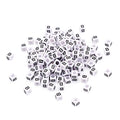 FASHEWELRY 300Pcs Cube White Acrylic Letter Beads 6x6mm Letter B Alphabet Beads for DIY Bracelet Necklace Jewelry Making - color: Letter B, size: 6x6x6mm