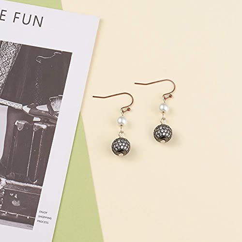 KISSITTY 100-Piece Red Copper French Hook Ball Dot Earwires 22x11mm Dangle Earring Wires Findings