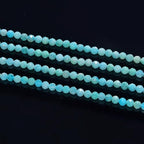Adabele 15 Inch Natural Blue Amazonite Healing Gemstone 3mm (0.12 Inch) Tiny Small Faceted Round Loose Beads Stone Spacer (125-135pcs) for Craft Jewelry Making GK3-9 - color: Amazonite, size: 3mm (0.12") - 15 inch/1 strand