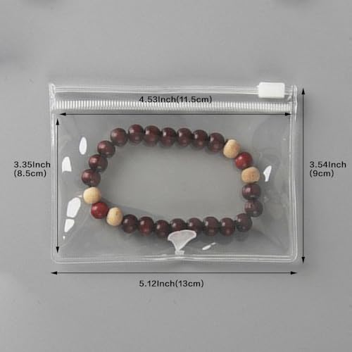 50PCS Transparent Jewelry Bags Square Clear Zipper Jewelry Pouches Earring Bracelet Storage Organizer (9 * 13cm 3.54"*5.11") - color: Clear - 3.54"×5.11"