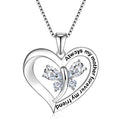 Forever Connected Mother & Son Necklace – Heart Pendant Gift for Mom, Sterling Silver Jewelry for Mother's Day or Birthday - style: Mom H