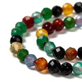 LiQunSweet 130 Pcs 3mm Mixed Color Natural Agate Beads Strands Faceted Round Small Loose Crystal Gemstone Bead Spacer for DIY Bracelet Necklaces - color: Natural Agate Beads_3mm