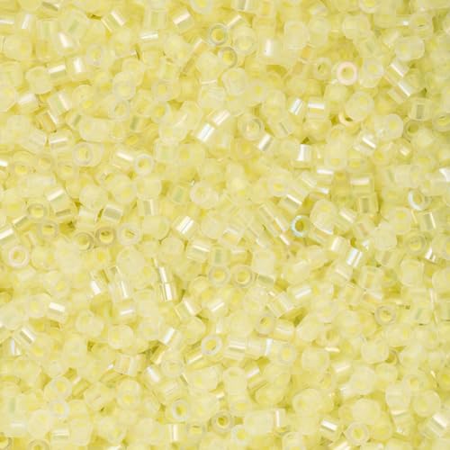 John Bead 25g Cylin Beads Yellow Glow in Dark AB 11/0 Glass Cylindrical Seed Beads for Jewelry Bracelets Necklaces Earrings Making Embroidery - color: Yellow Glow in Dark AB