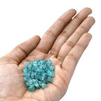 Apatite Pre Drilled Crystal Crushed Chips Beads for Bracelets Making, DIY Handmade Natural Healing Crystals (25 Inch Strand) - color: Apatite