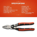 Crescent 8" Pro Series Dual Material Lineman's Compound Action Cutting Pliers - PS20509C - style: Linesman