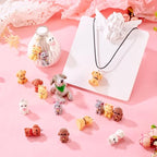 Beadthoven 12Pcs Mini Resin Dog Charms, 3D Cute Dog Pendants Cute Cartoon Puppy Pet Animal Resin Dangle Beads with Metal Loop for DIY Earrings Keychain Necklace Jewelry Making Bag Charms Accessory - color: Dog-6 Styles